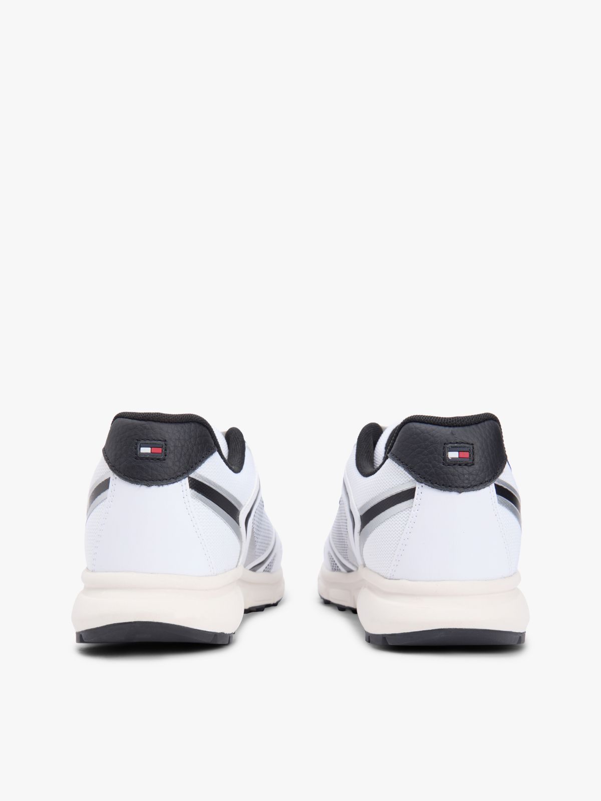 Logo Mixed Texture Cleat Trainers — Black