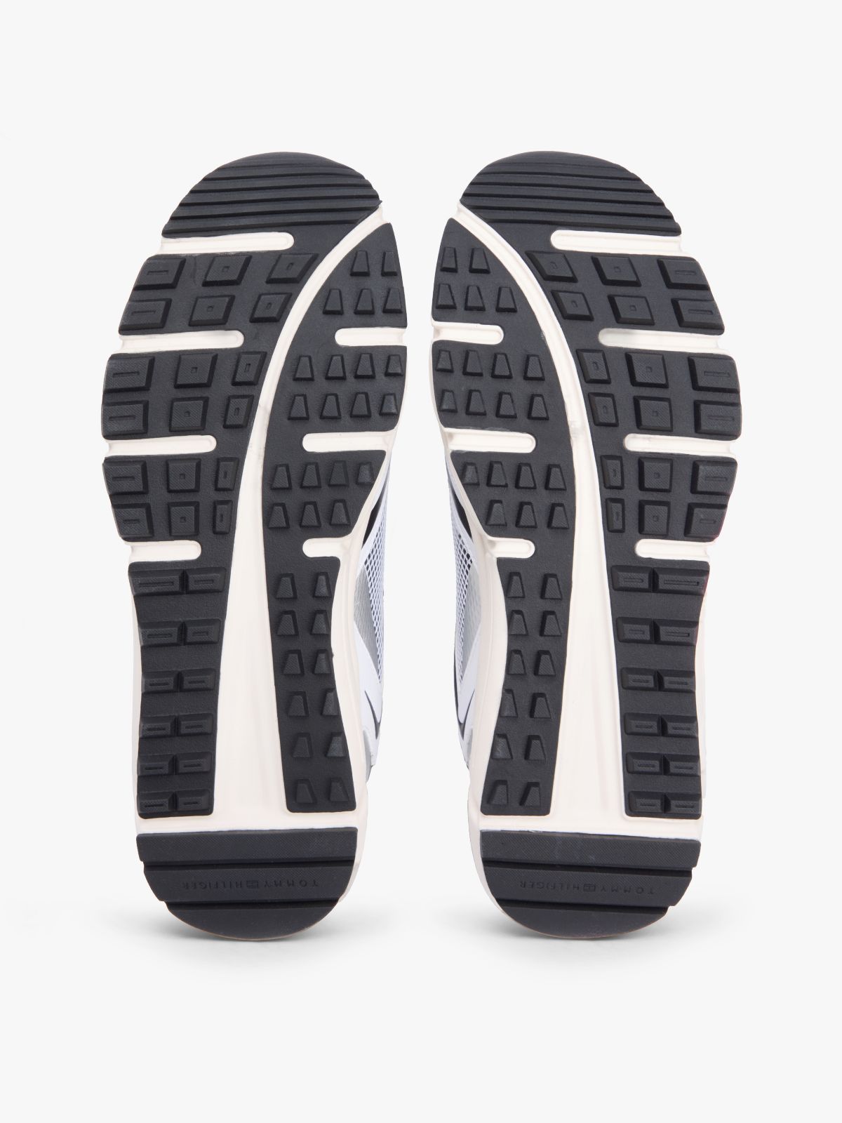 Logo Mixed Texture Cleat Trainers — Black