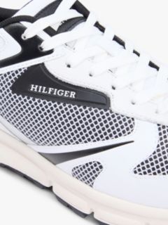 Logo Mixed Texture Cleat Trainers — Black 6