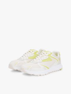 Logo Mixed Texture Cleat Trainers — Green 2
