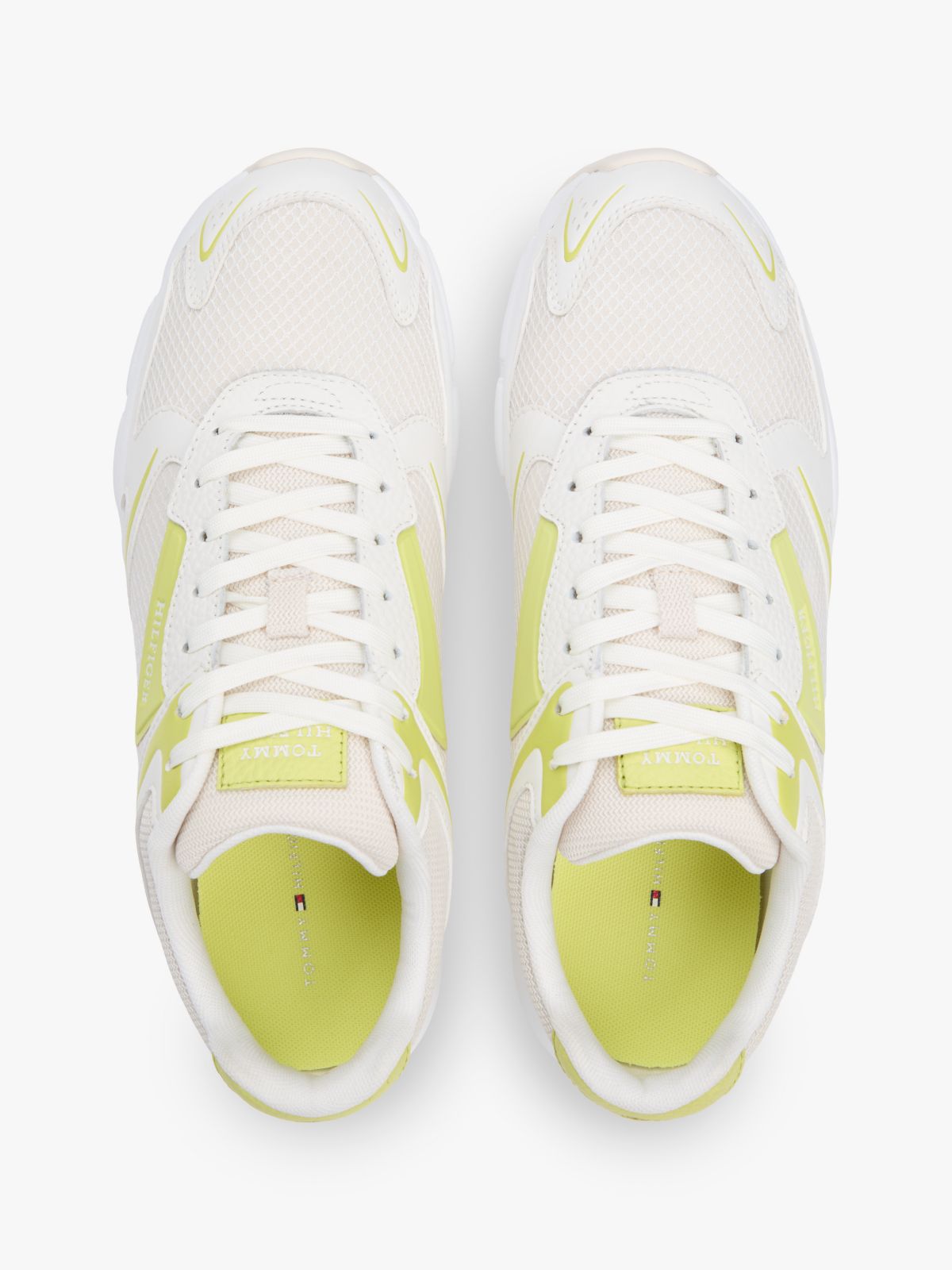 Logo Mixed Texture Cleat Trainers — Green