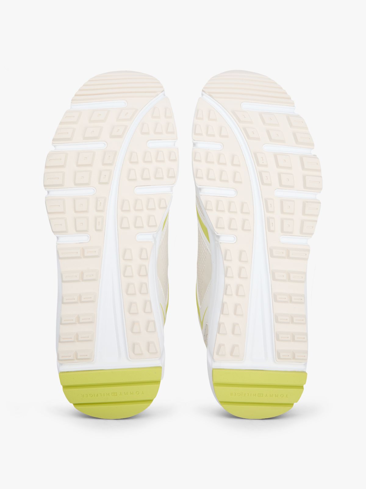 Logo Mixed Texture Cleat Trainers — Green