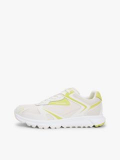Logo Mixed Texture Cleat Trainers — Green 7