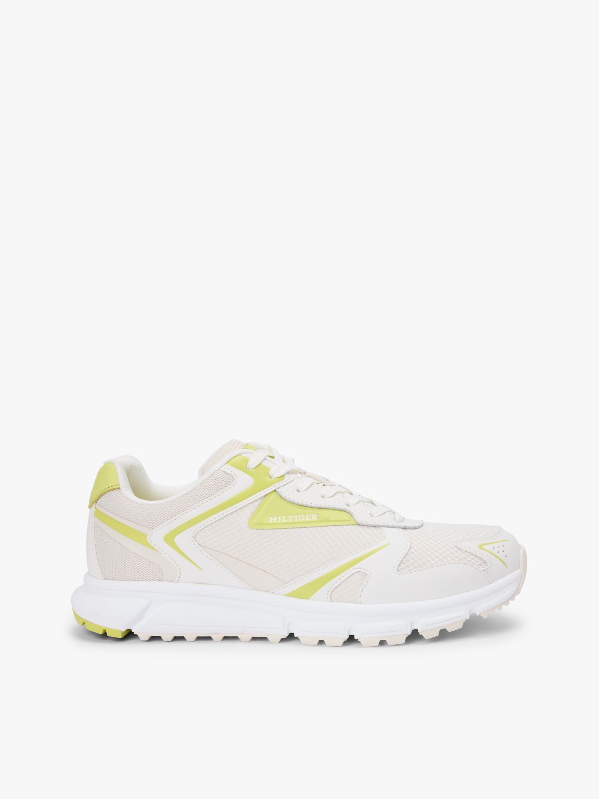 Logo Mixed Texture Cleat Trainers — Green