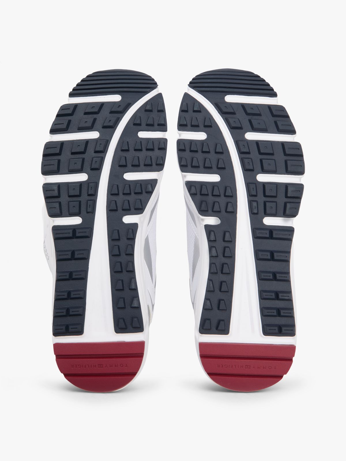 Logo Mixed Texture Cleat Trainers — White