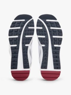 Logo Mixed Texture Cleat Trainers — White 5
