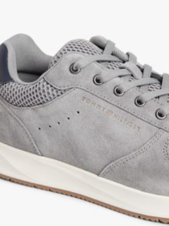 Suede Mixed Texture Fine Cleat Trainers — Grey 6