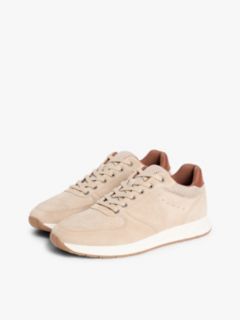 Suede Mixed Texture Fine Cleat Trainers — Khaki 2