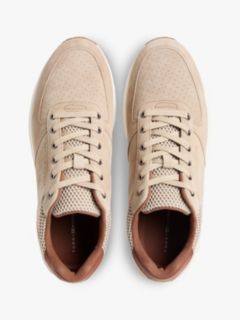 Suede Mixed Texture Fine Cleat Trainers — Khaki 3