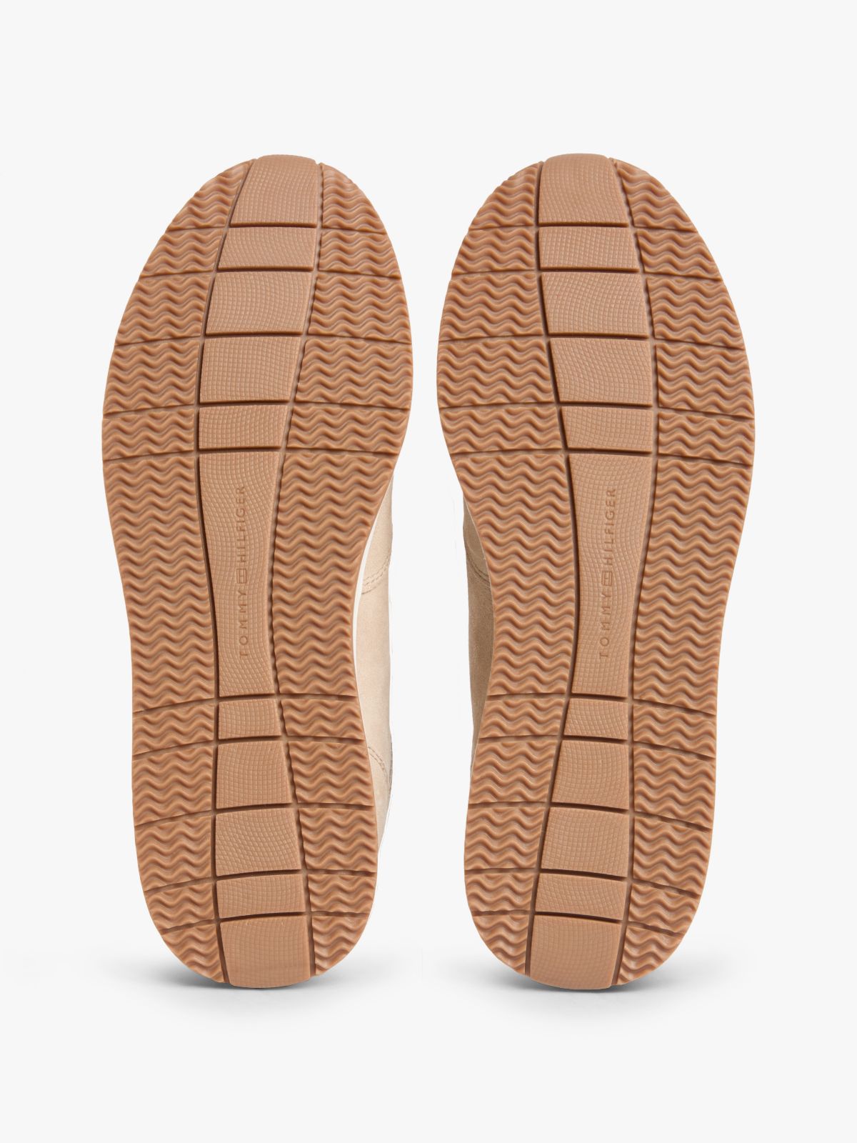 Suede Mixed Texture Fine Cleat Trainers — Khaki