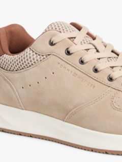Suede Mixed Texture Fine Cleat Trainers — Khaki 6
