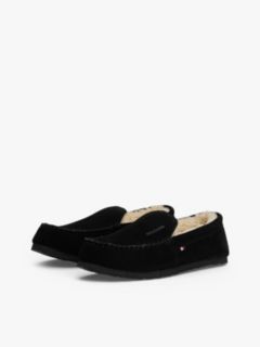 Suede Warm Lined Slippers — Black 2