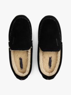 Suede Warm Lined Slippers — Black 3