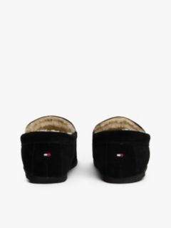 Suede Warm Lined Slippers — Black 4