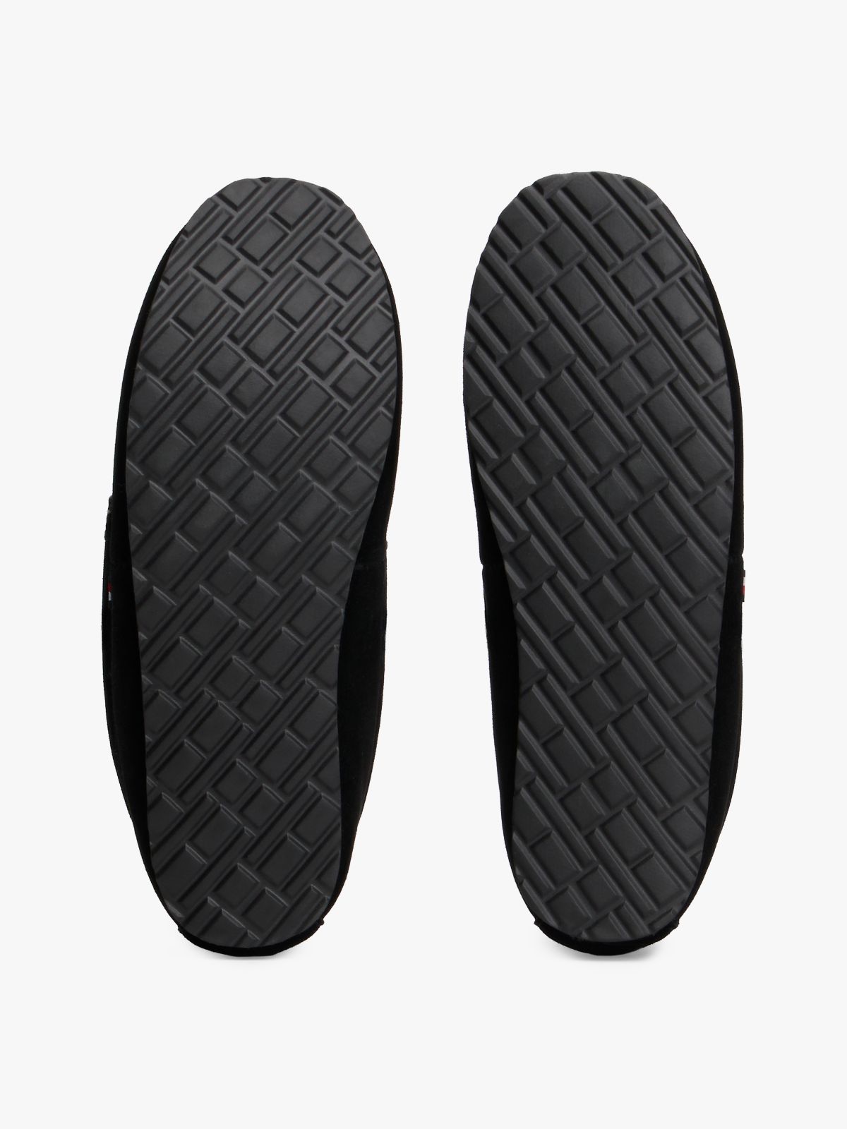 Suede Warm Lined Slippers — Black