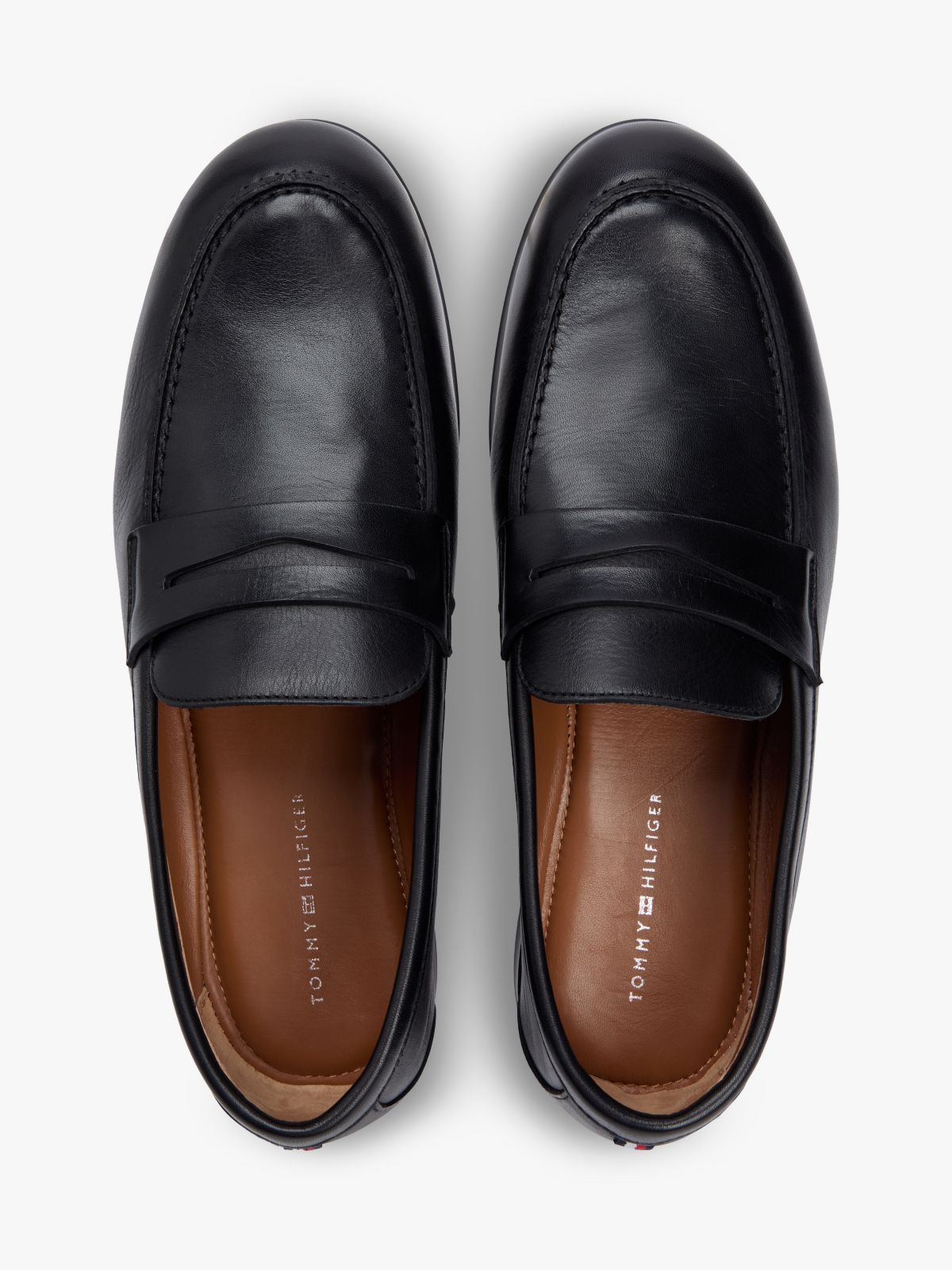 Leather Flexible Loafers — Black