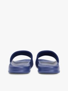 Logo Embroidery Canvas Pool Slides — Blue 4