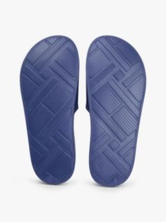 Logo Embroidery Canvas Pool Slides — Blue 5