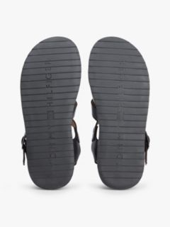 Leather Serrated Fisherman Sandals — Black 5