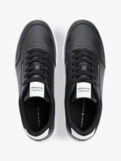 Fine Cleat Basketball Trainers With Leather — Black 3