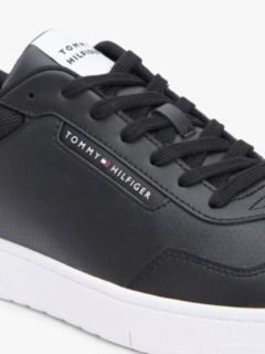 Fine Cleat Basketball Trainers With Leather — Black 6