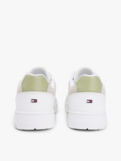 Fine Cleat Basketball Trainers With Leather — White 4