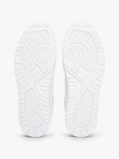 Fine Cleat Basketball Trainers With Leather — White 5