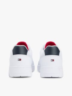 Fine Cleat Basketball Trainers With Leather — White 4
