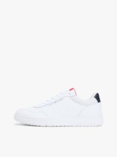 Fine Cleat Basketball Trainers With Leather — White 7