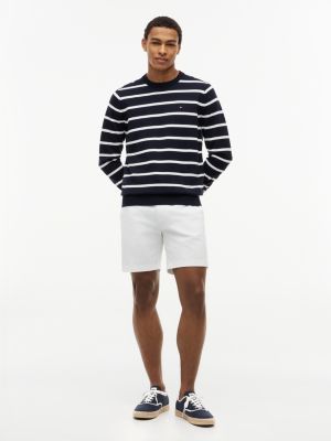 niebieski płócienne espadryle hybrydowe z lnem dla mężczyźni - tommy hilfiger