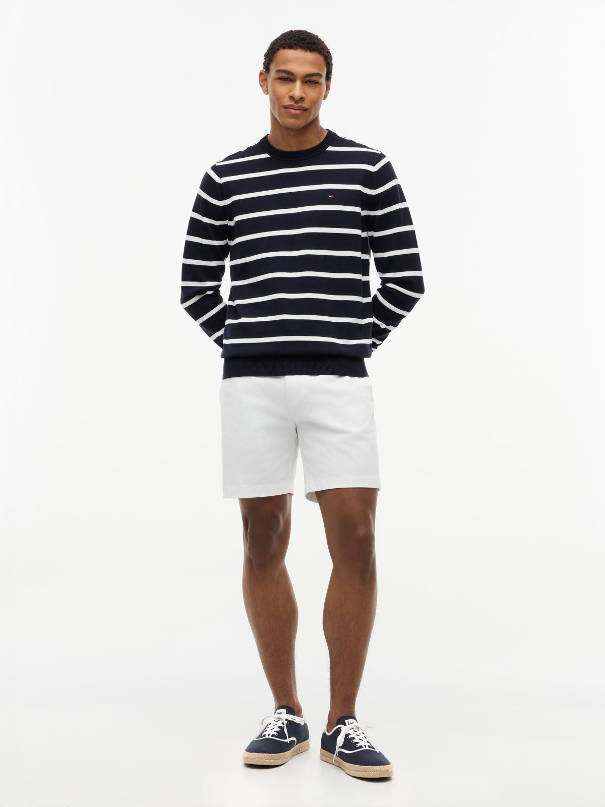 Canvas Espadrille Hybrid Trainers With Linen — Blue