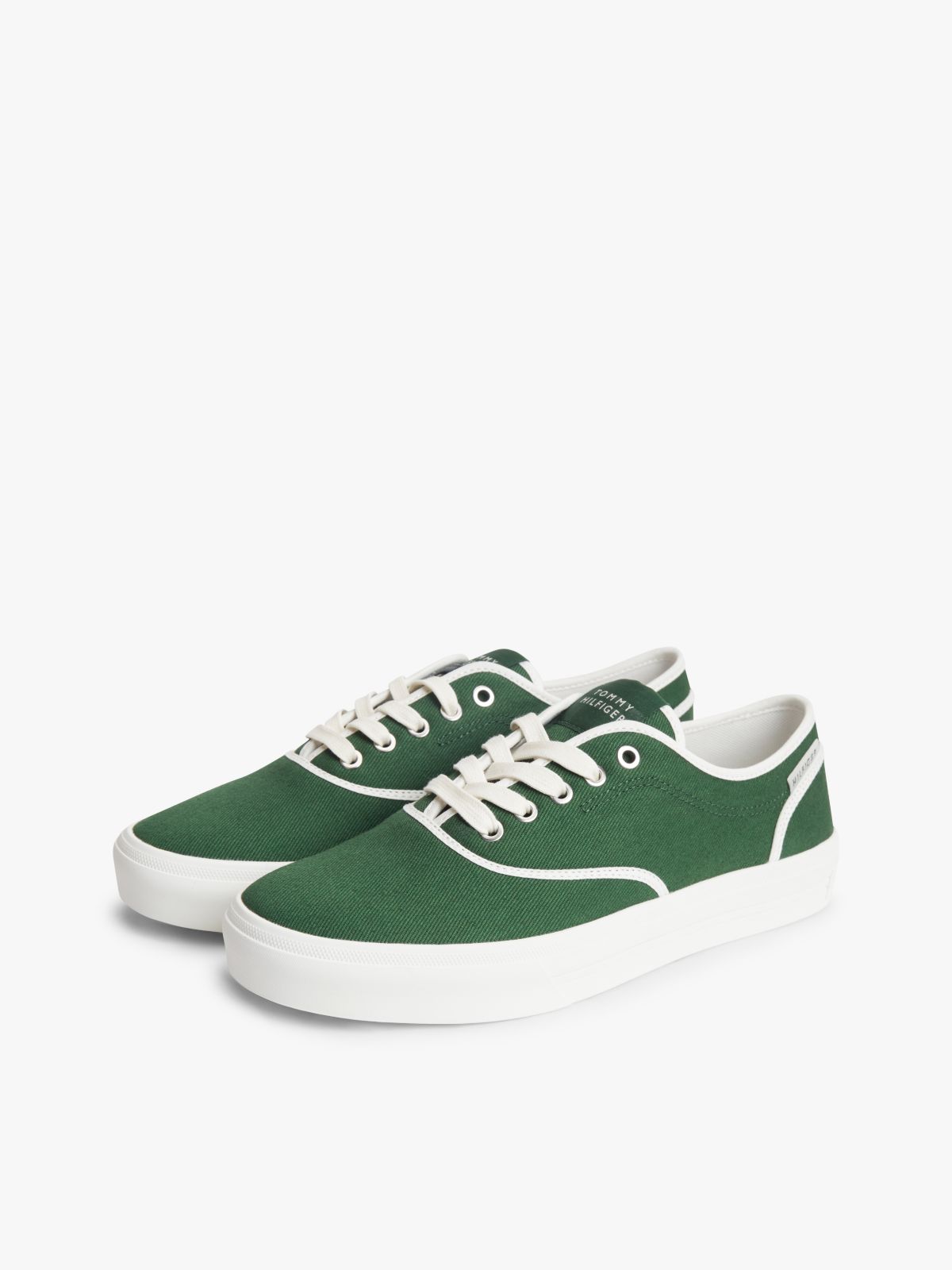 Canvas Cupsole Trainers — Green