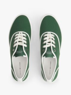 Canvas Cupsole Trainers — Green 3
