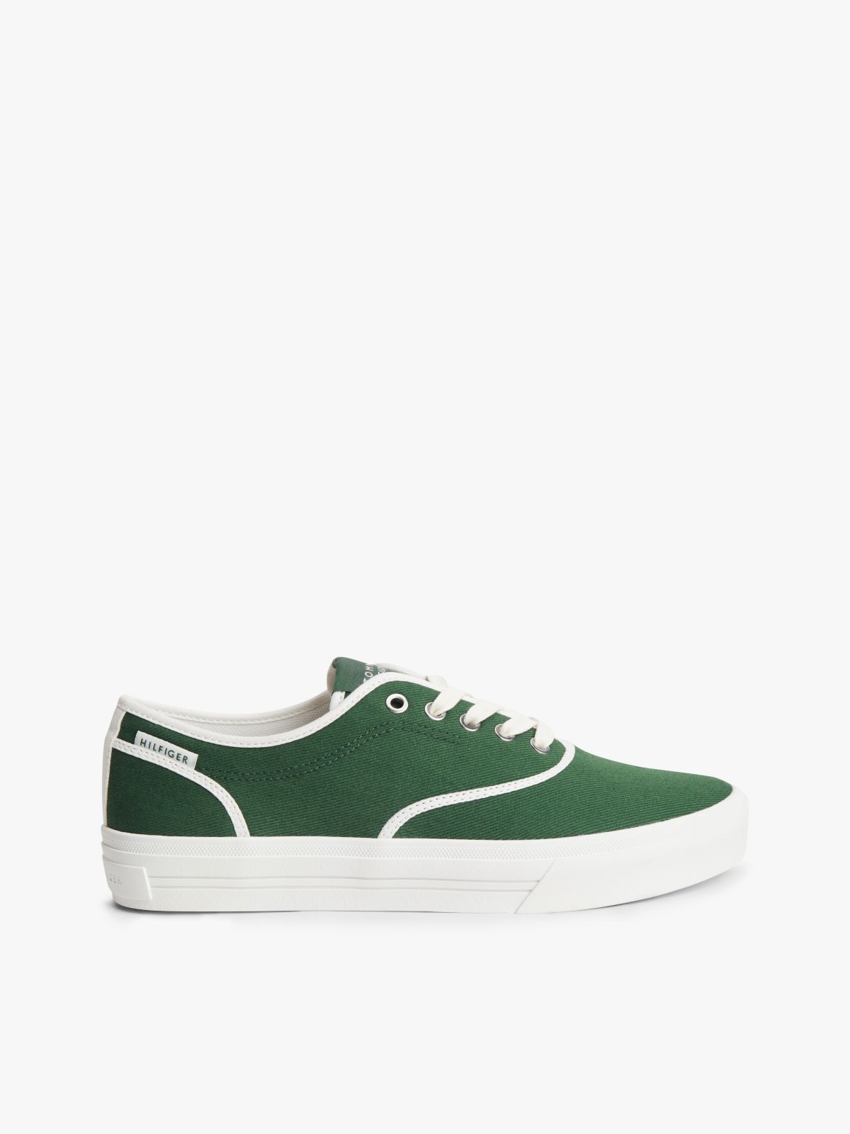 Canvas Cupsole Trainers — Green