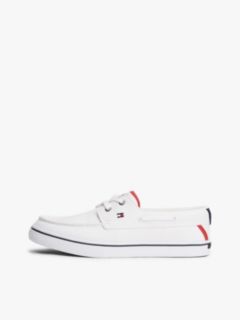 Canvas Boat Shoe Trainers — White 7