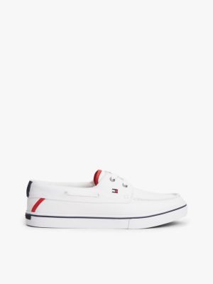 white bootsschuh-sneaker aus canvas für herren - tommy hilfiger
