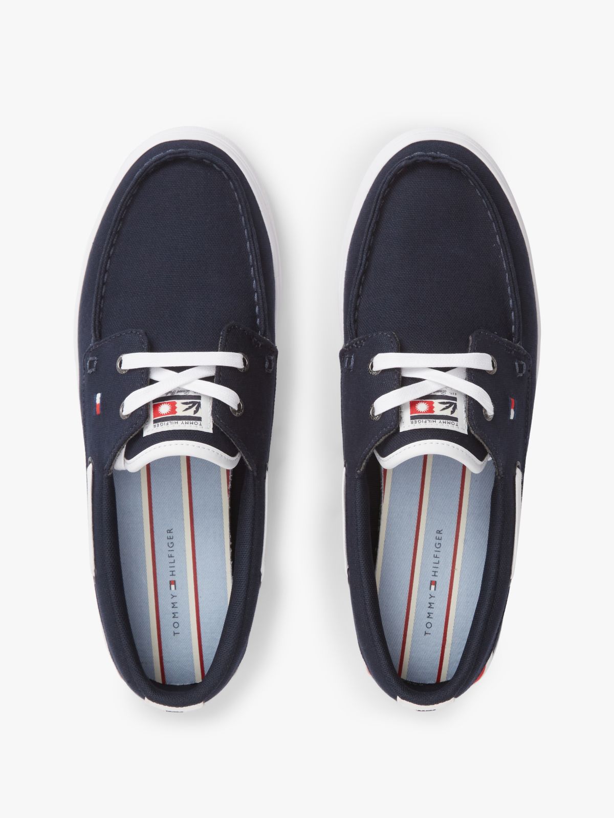 Canvas Boat Shoe Trainers — Blue