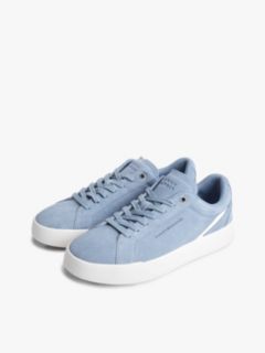 Suede Court Trainers — Blue 2