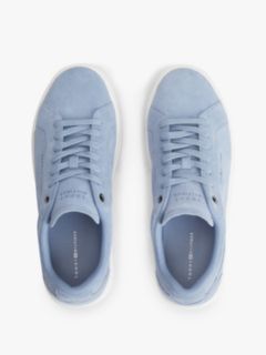 Suede Court Trainers — Blue 3