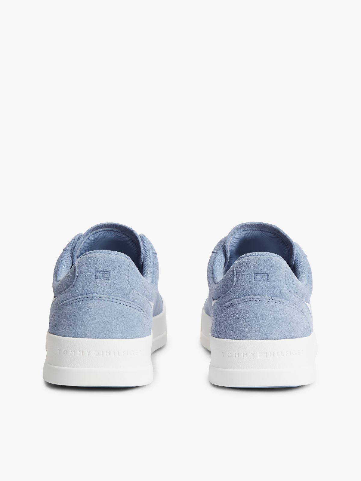 Suede Court Trainers — Blue