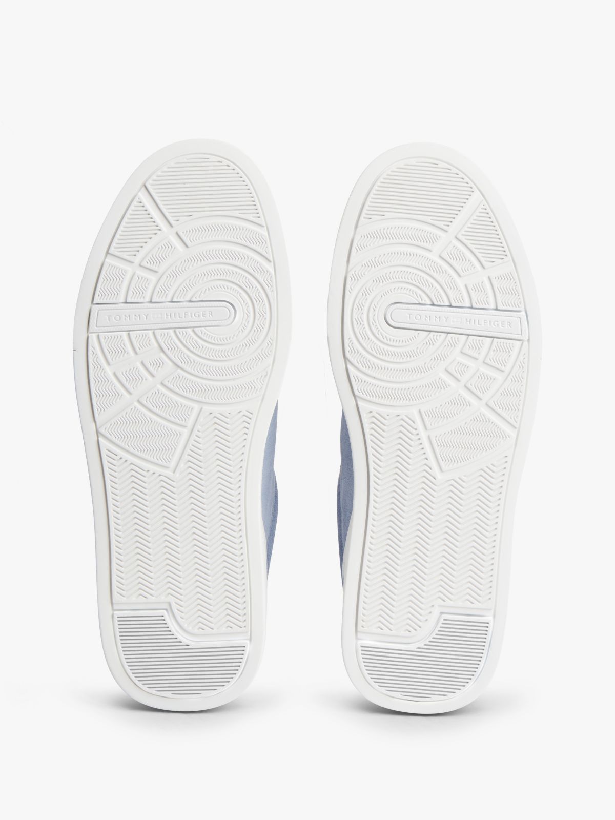 Suede Court Trainers — Blue