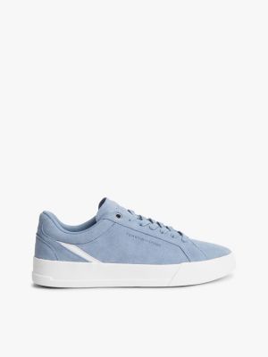blue court-sneaker aus veloursleder für herren - tommy hilfiger