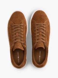 Suede Court Trainers — Brown 3