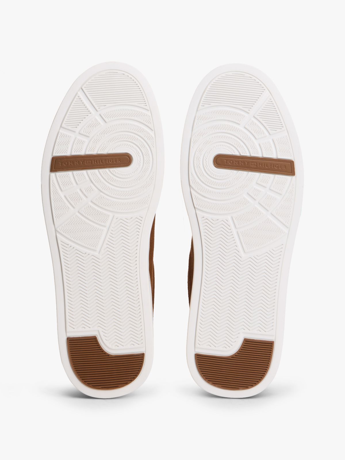 Suede Court Trainers — Brown