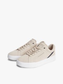 Suede Court Trainers — Beige 2