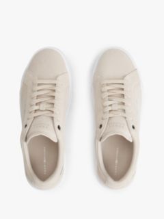 Suede Court Trainers — Beige 3