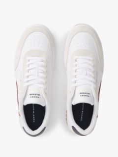 Mixed Texture Leather Basketball Trainers — Multi 3
