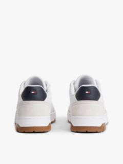 Mixed Texture Leather Basketball Trainers — Multi 4