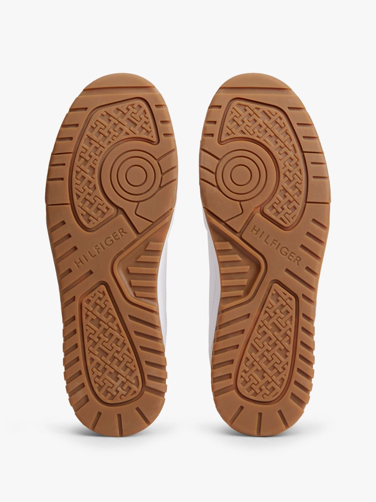 Mixed Texture Leather Basketball Trainers — Multi