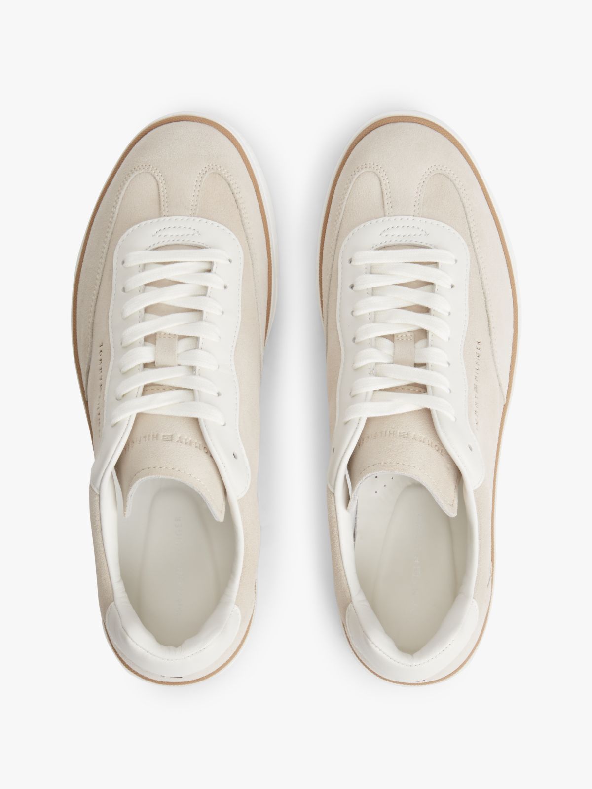 Luxe Suede Trainers — Beige